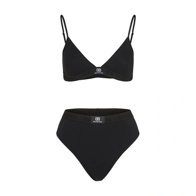 Shop Balenciaga Sporty Bikini Set In 1000