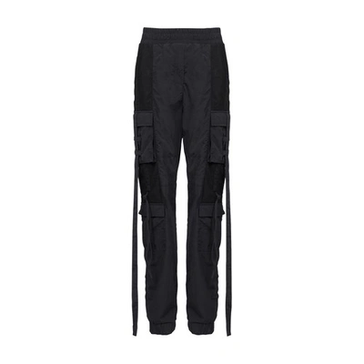 Shop Balmain Nylon Cargo Pants In 0pa Noir