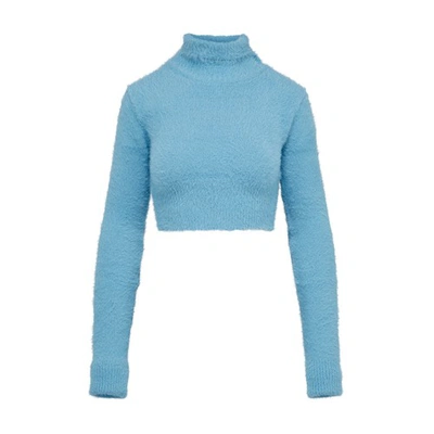 Shop Faith Connexion Turtleneck Sweater In Light Blue