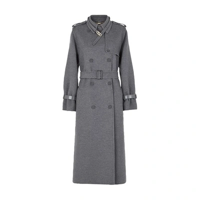 Shop Fendi Coat In Gris