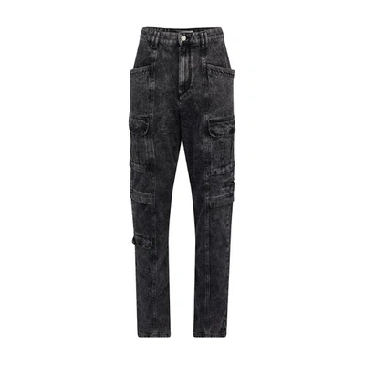 Shop Isabel Marant Jerwan Jeans In Faded Black