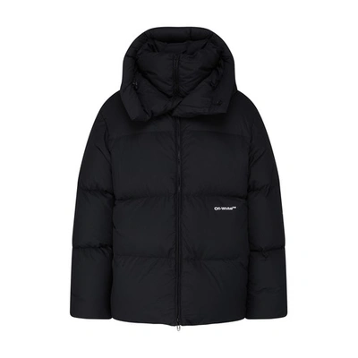Shop Off-white Bounce Puffer Jacket In Black White