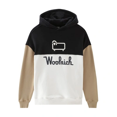 Shop Woolrich Hoodie In White Block