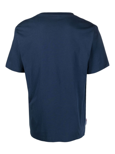 Shop Autry Men's Blue Cotton T-shirt