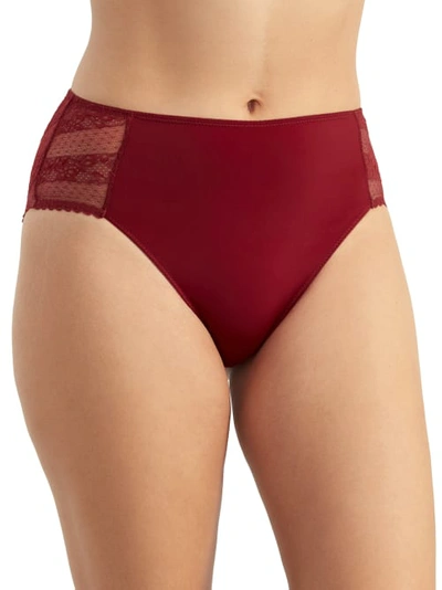 Shop Bare The Everyday Lace Hi-cut Brief In Berry