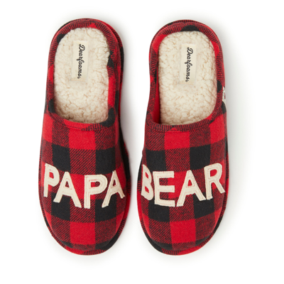 Dearfoams Men's Buffalo Check Family Bear Clog In Multi