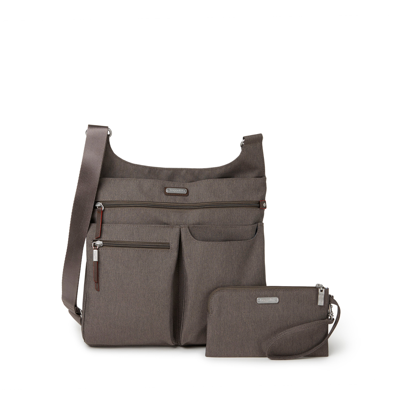 Baggallini On Track Zip Crossbody With Rfid Phone Wristlet In Multi