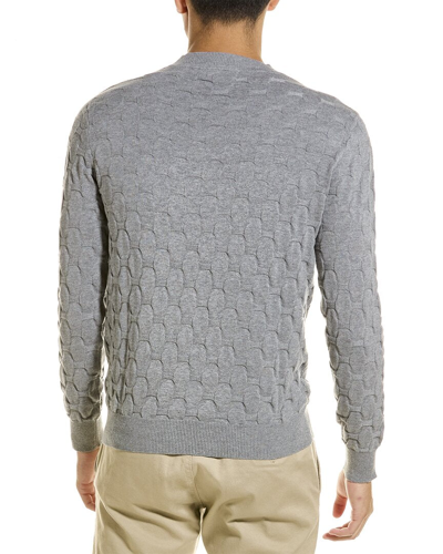 Shop Loft 604 Honeycomb Pattern Crewneck Sweater In Grey