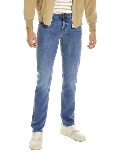 Shop 7 For All Mankind Slimmy Indigo Peak Slim Straight Jean In Blue