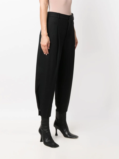 Shop Ami Alexandre Mattiussi Cropped Harem Trousers In Black