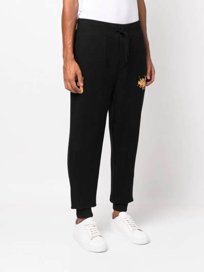 Shop Polo Ralph Lauren Embroidered-logo Track Pants In Schwarz