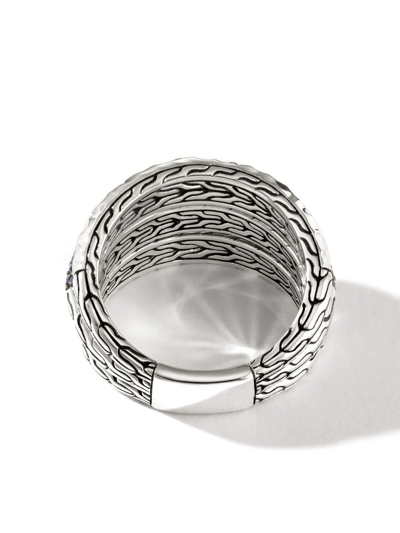 Shop John Hardy Palu Sapphire Pavé Dome Ring In Silver