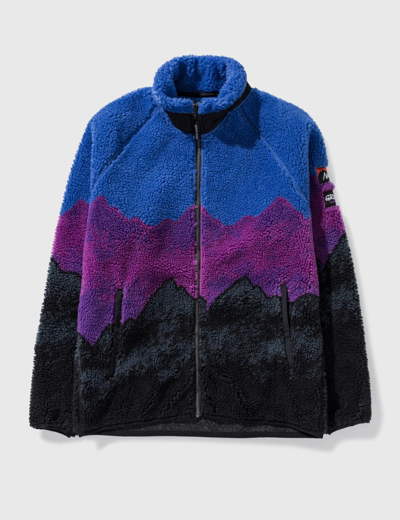 Shop Gramicci Ridgeline Jacquard Sherpa Jacket In Multicolor