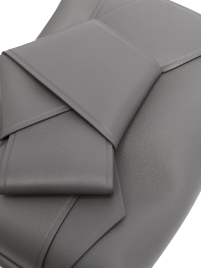 Shop Acne Studios Musubi Knotted Shoulder Bag In Grey