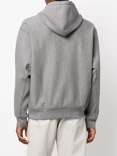 Carhartt Wip Hooded American Script Sweatshirt In Grau