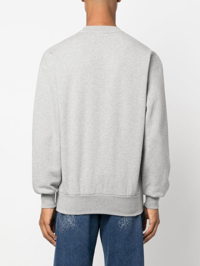 Shop Aries No Problemo Crew-neck Sweatshirt In Grau
