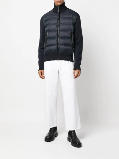 Shop Tom Ford Panelled Padded Jacket In Blau