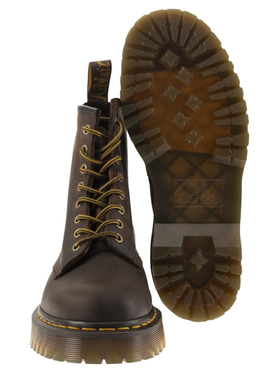 Shop Dr. Martens' 1460 Bex Crazy Horse - Ankle Boots In Dark Brown