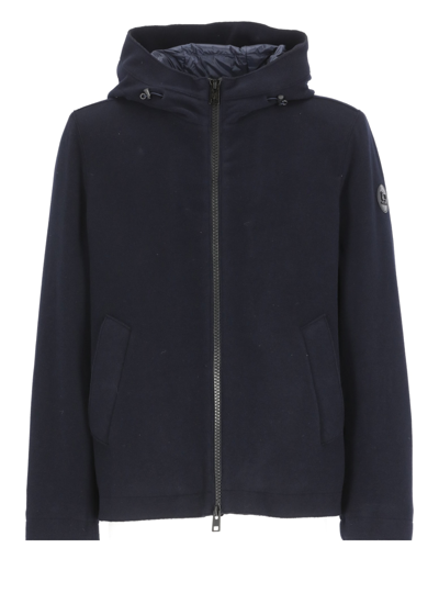 Shop Woolrich Pacific Padded Jacket In Melton Blue