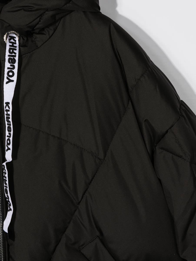 Shop Khrisjoy Down Jacket With Drawstring In Black