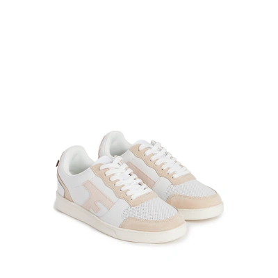 Shop Faguo Leather Sneakers In Beige