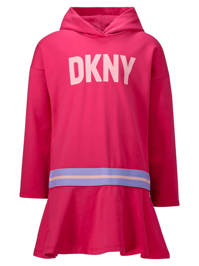 Shop Dkny Kids Fuchsia Dress For Girls