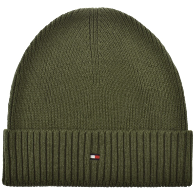 Tommy Hilfiger Essential Flag Beanie Hat Khaki In Army Green | ModeSens