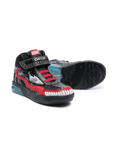 Shop Geox X Marvel Grayjay High-top Sneakers In Black