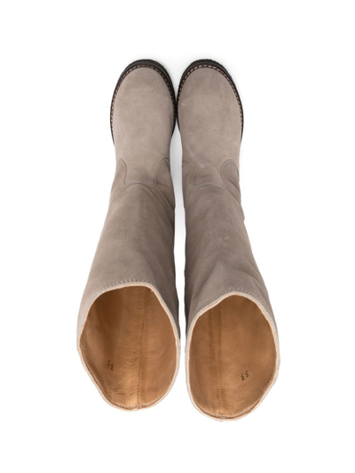 Shop Pèpè Lapin Suede Boots In Grey