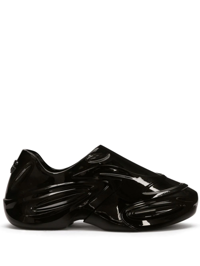 Shop Dolce & Gabbana Toy Lacquered Sneakers In Black