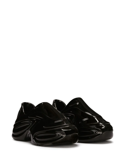 Dolce & Gabbana 20mm New Toy Shiny Rubber Sneakers In Black