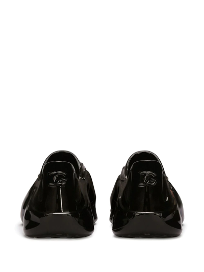 Dolce & Gabbana 20mm New Toy Shiny Rubber Sneakers In Black