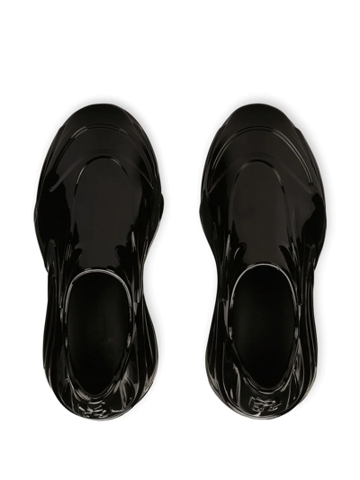 Dolce & Gabbana 20mm New Toy Shiny Rubber Sneakers In Black