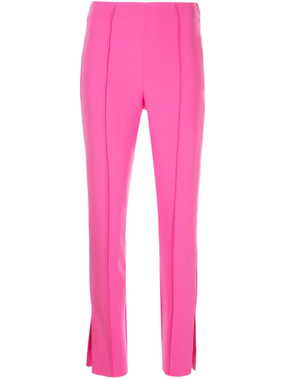 Shop Cinq À Sept Brianne Slim-fit Trousers In Pink