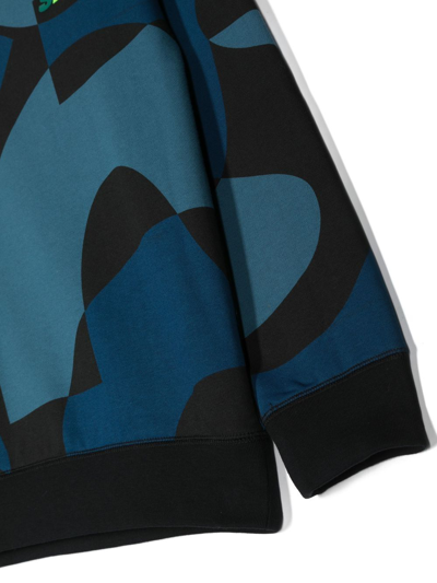 Stella Mccartney Abstract-print Long-sleeve Sweatshirt In Black
