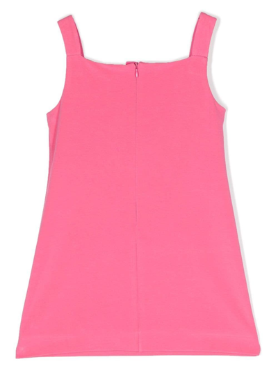 Shop Dolce & Gabbana Logo-plaque Sleeveless Dress In Pink