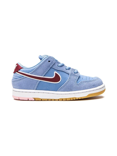 Nike Dunk Low Pro Sb Sneakers In Valor Blue/team Maroon