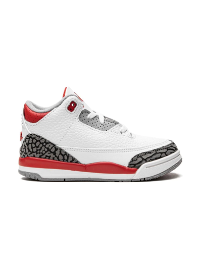 Shop Jordan Air  3 Retro "fire Red" Sneakers In White