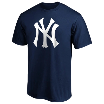 Shop Fanatics Mens  Yankees Official Logo T-shirt In Navy