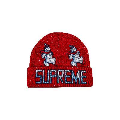 Pre-owned Supreme Snowman Beanie 'red'