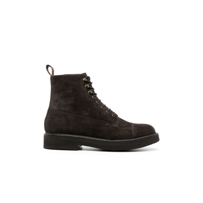 Shop Grenson Brown Harry Suede Boots
