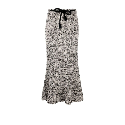 Shop Moncler Genius 2 Moncler 1952 Grey Bouclé Knit Maxi Skirt In Grau