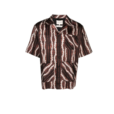 Shop Nicholas Daley Brown Aloha Tie-dye Shirt
