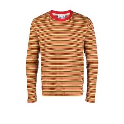 Shop Adidas Originals X Wales Bonner Striped Cotton T-shirt - Men's - Spandex/elastane/cotton In Yellow