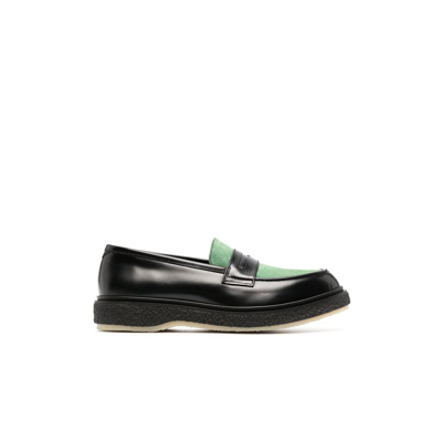 Shop Adieu Black Type 5 Two-tone Leather Loafers