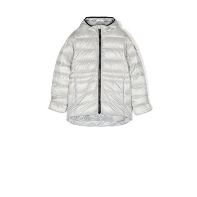Shop Canada Goose Silver Cypress Hooded Quilted Jacket
