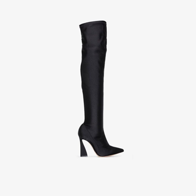 Shop Gianvito Rossi 120 Over-the-knee Boots - Women's - Calf Leather/lycra In Black