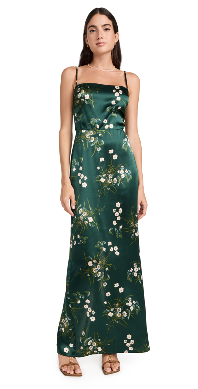 Reformation Frankie Floral Silk Slipdress In Green,multi | ModeSens