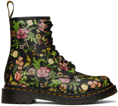 Shop Dr. Martens Black Floral Bloom 1460 Boots