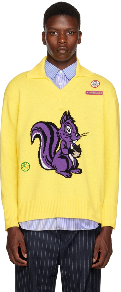 Shop Cormio Yellow Emilio Sweater In Limoncello